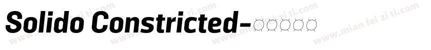 Solido Constricted字体转换